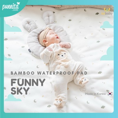 LOL Baby Bamboo waterproof ผ้ารองกันน้ำเยื่อไผ่ออร์แกนิค Size L ลาย Funny Sky
